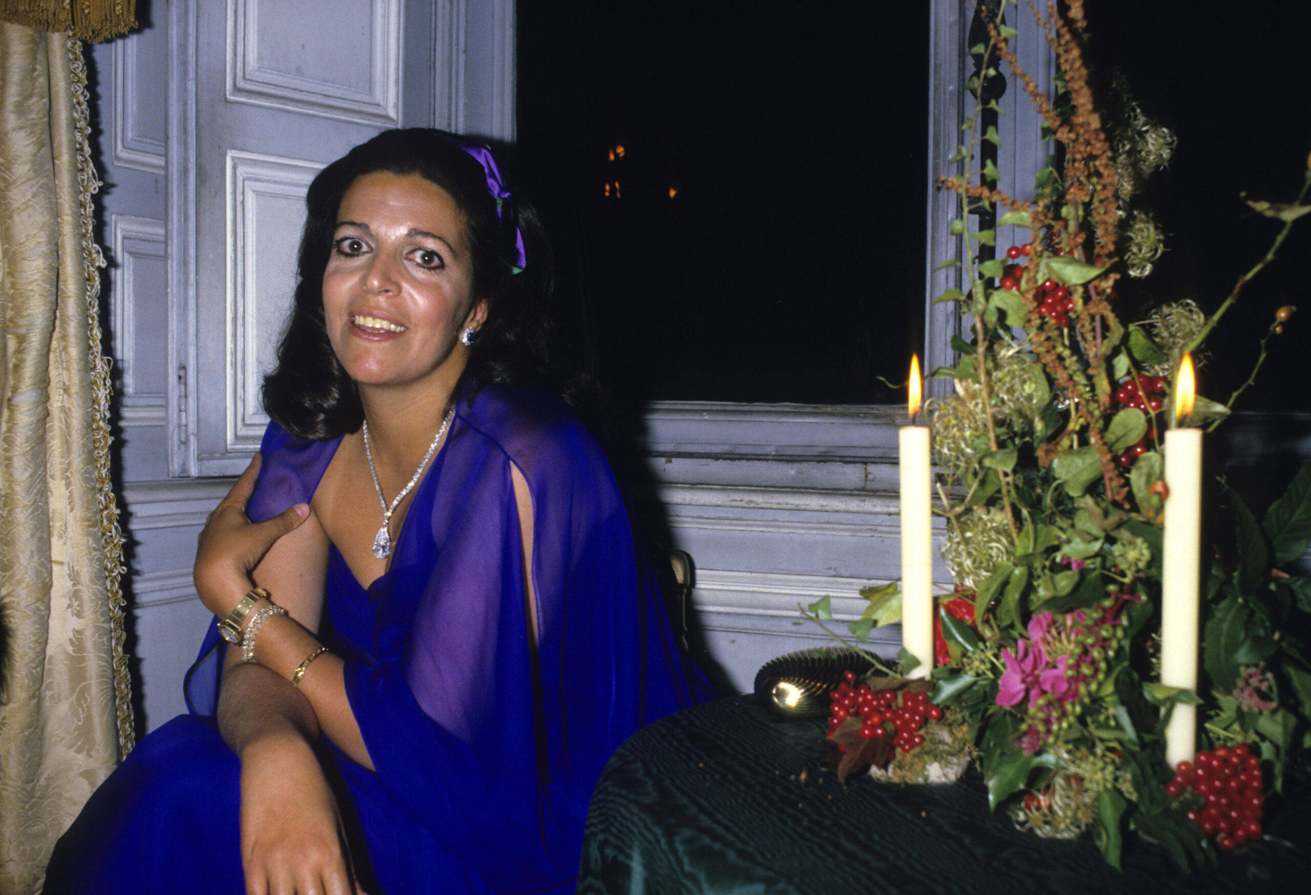 VERSAILLES, FRANCE - UNDATED:  Christina Onassis, daughter of Greek shipping magnet Aristotle Onassis, is seen during a party at Vaux le Vicomte in Versailles, France.  (Photo by Michel Dufour