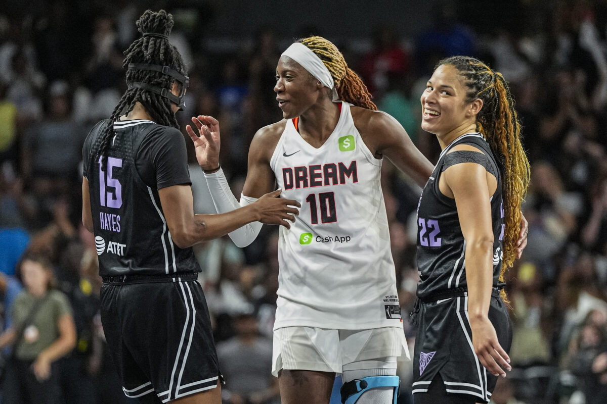 Στιγμιότυπο από τον αγώνα Golden State Valkyries - Atlanta Dream στο WNBA