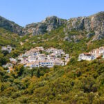 View of the traditional village of Velanidia in Peloponnese, Greece