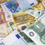 Pile of Assorted Euro Banknotes 2
