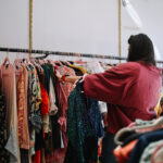 woman shopping for clothing in Los Angeles, California