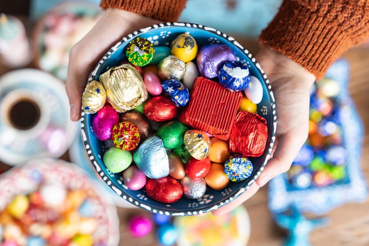 Colorful Eid Mubarak Candy and Chocolate