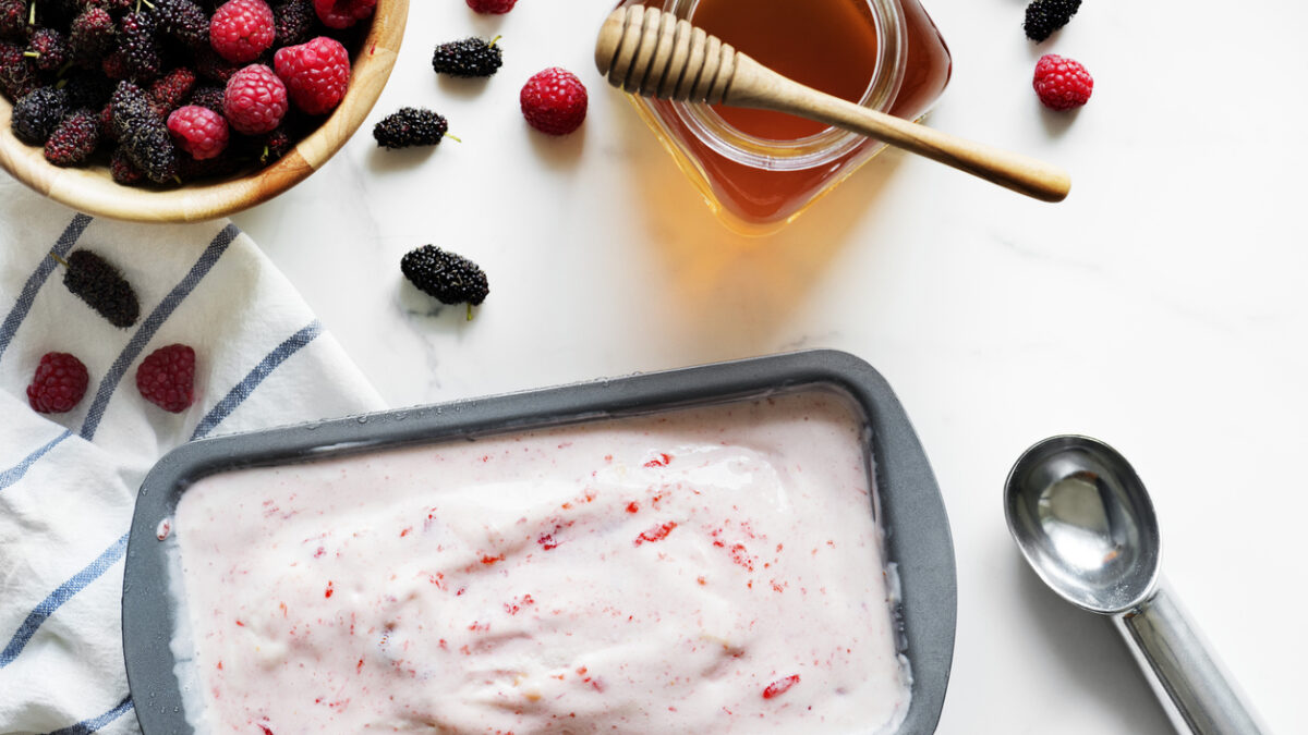 Παγωτό cheesecake με γιαούρτι