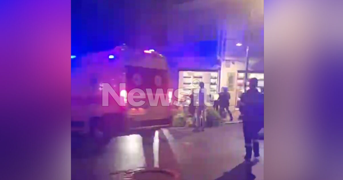 Car injured people out of a restaurant in Kolonaki