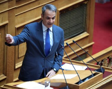 Ο Κυριάκος Μητσοτάκης στη Βουλή