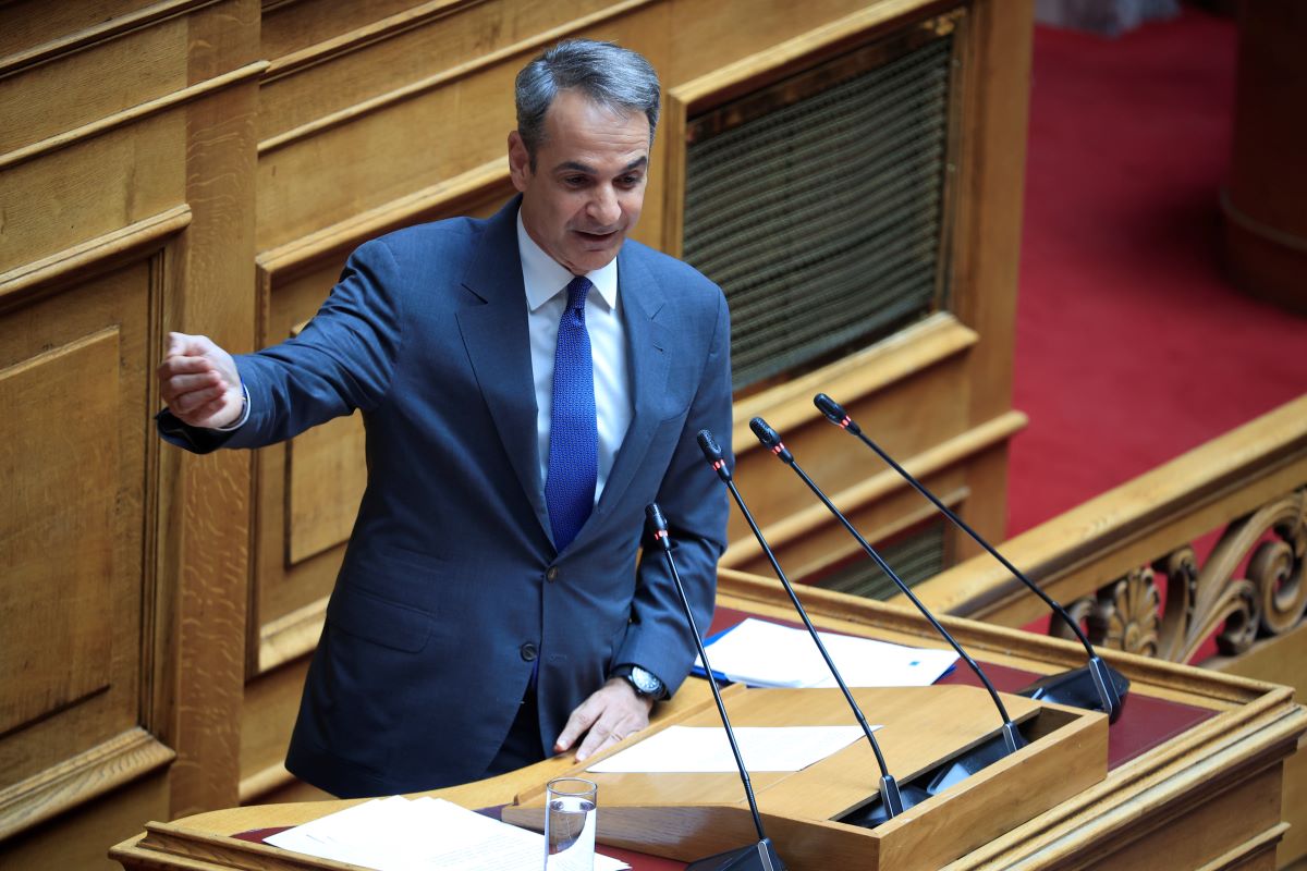 Ο Κυριάκος Μητσοτάκης στη Βουλή