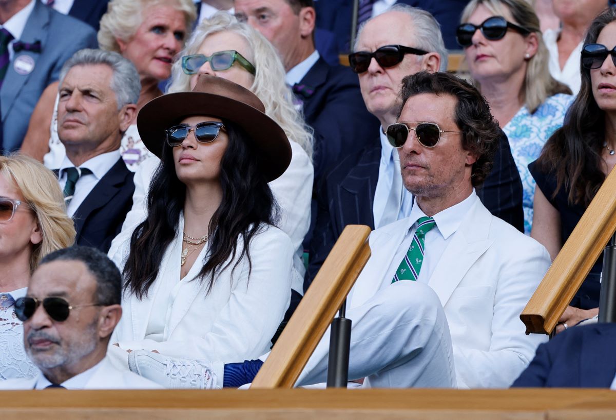 Ο Μαθιου Μακόναχι με τη σύζυγό του στο Wimbledon