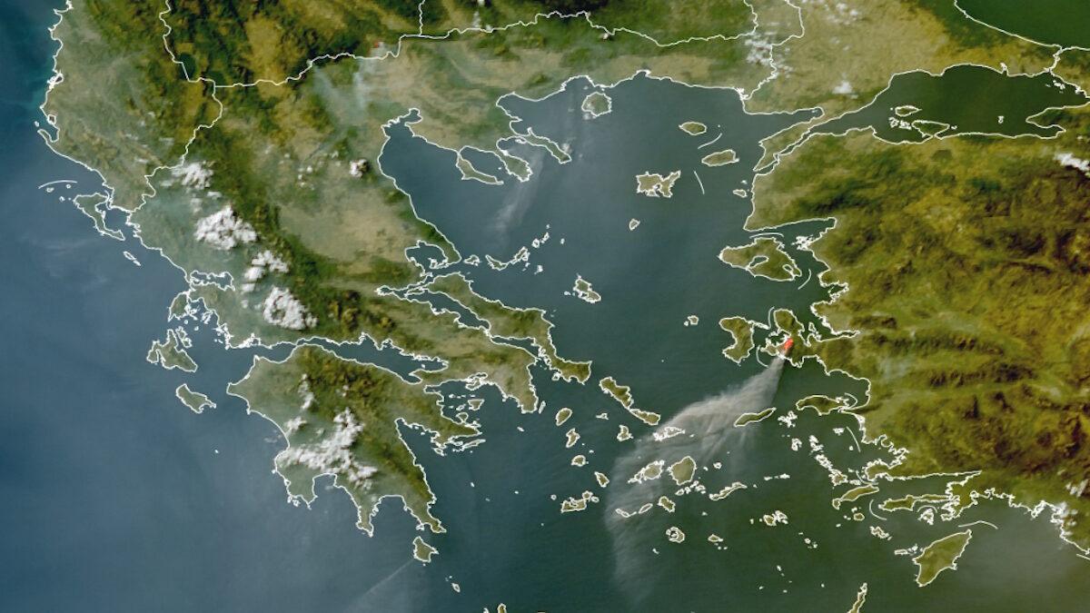 Χάρτης του Meteo για τις πυρκαγιές της 2ας Ιουλίου