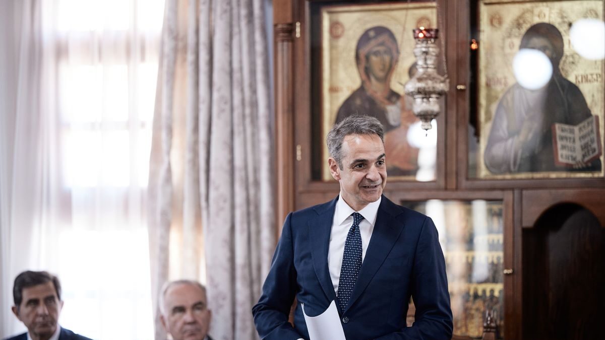Ο Κυριάκος Μητσοτάκης στο Άγιο Όρος