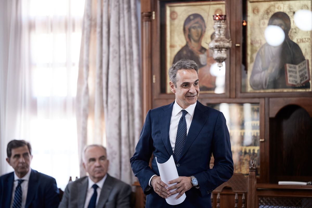 Ο Κυριάκος Μητσοτάκης στο Άγιο Όρος