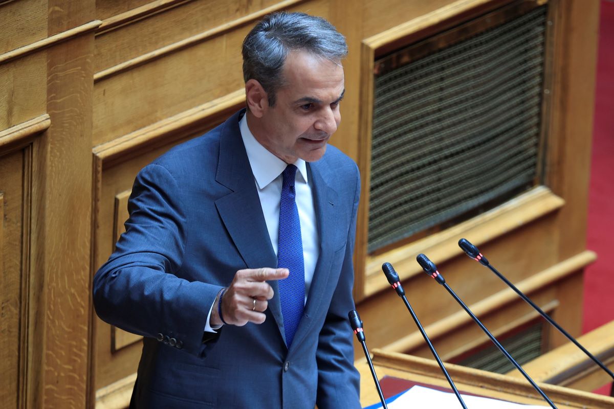 Ο Κυριάκος Μητσοτάκης στη Βουλή