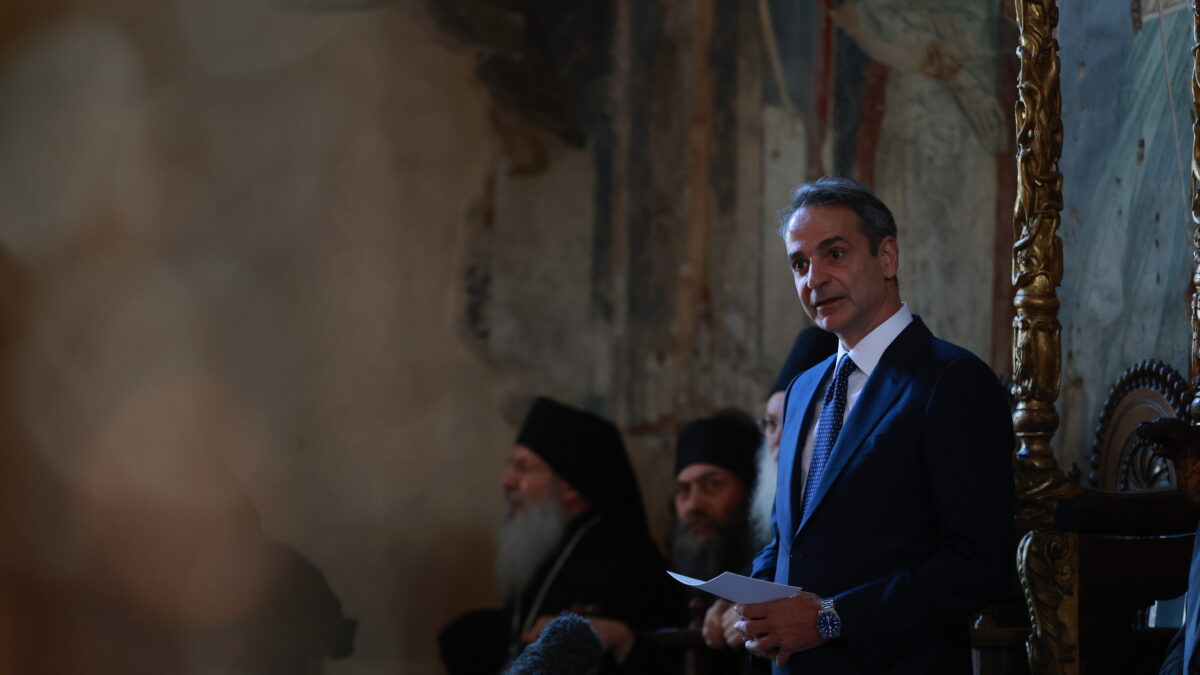 Επίσκεψη του Πρωθυπουργού Κυριάκου Μητσοτάκη στο Άγιο  Όρος, Παρασκευή 4 Ιουλίου 2025. 
(ΡΑΦΑΗΛ ΓΕΩΡΓΙΑΔΗΣ