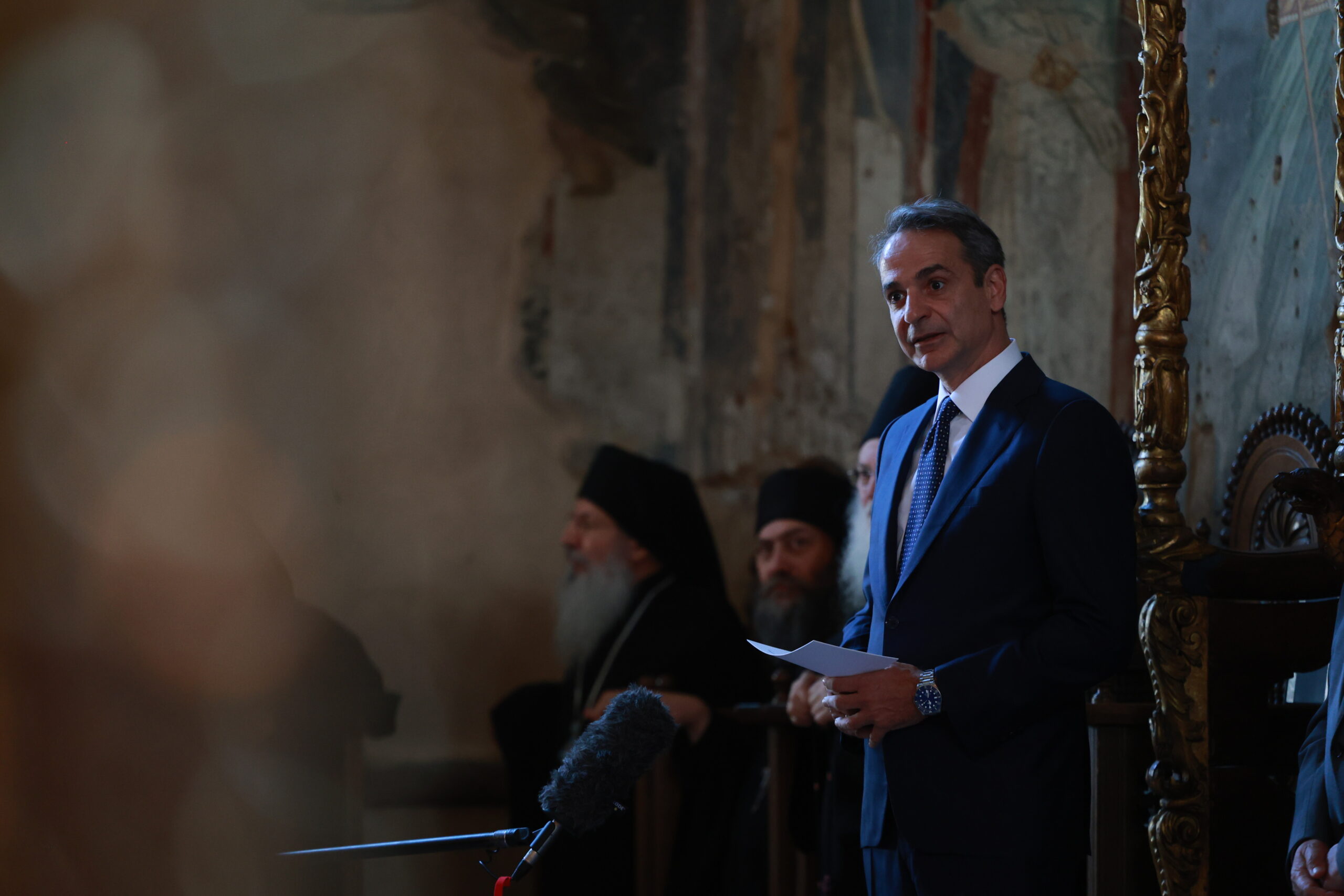 Επίσκεψη του Πρωθυπουργού Κυριάκου Μητσοτάκη στο Άγιο Όρος, Παρασκευή 4 Ιουλίου 2025.
(ΡΑΦΑΗΛ ΓΕΩΡΓΙΑΔΗΣ