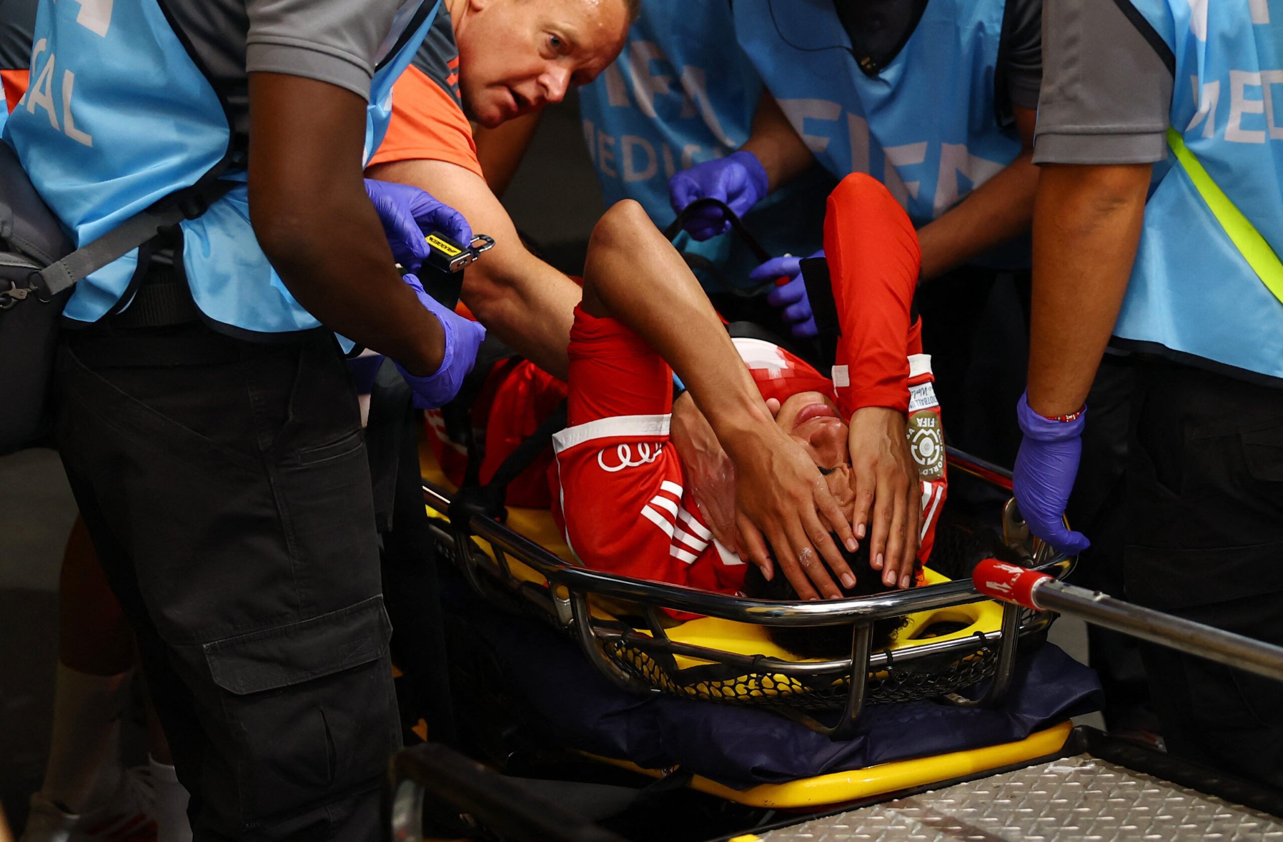 Musiala while passing out of the court