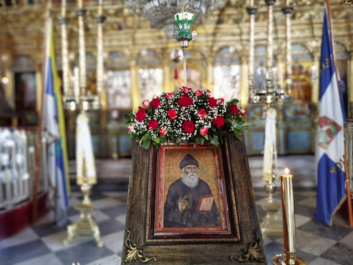 Εικόνα με τη μορφή του Οσίου Παισίου του Αγιορείτη