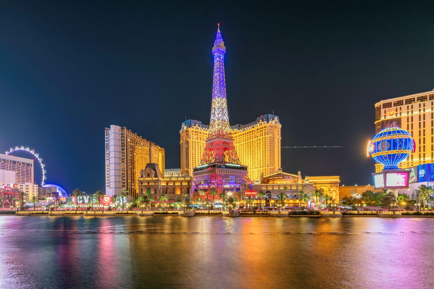 Night view of Las Vegas Strip