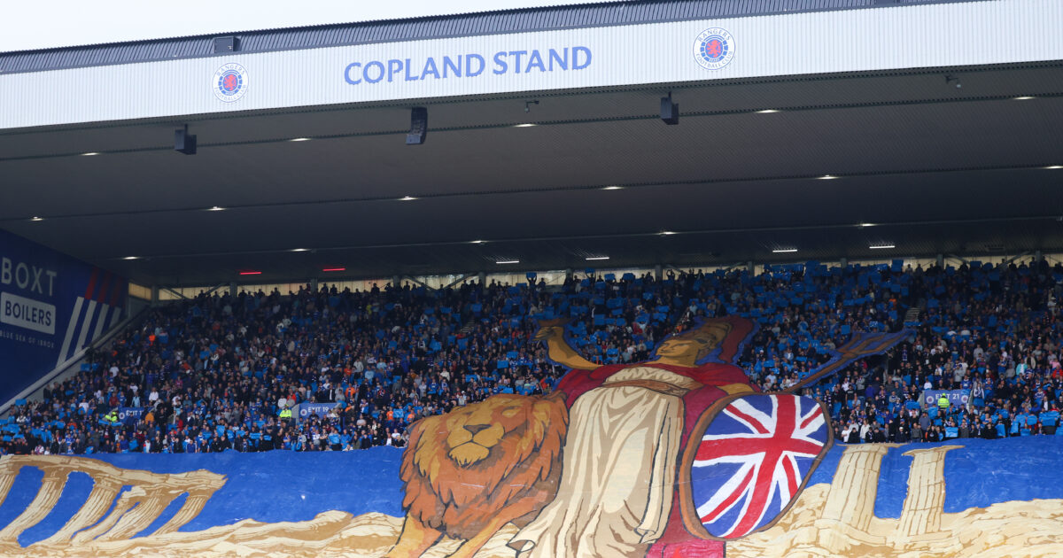 Rangers – Panathinaikos: Impressive banner with the Parthenon and the goddess Athens in Aibrox