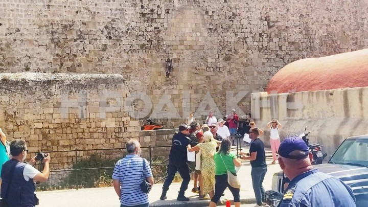 Διαμαρτυρία για την άφιξη κρουαζιερόπλοιου με Ισραηλινούς τουρίστες στη Ρόδο