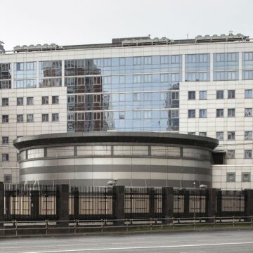 Το κτίριο της Κεντρικής Διεύθυνσης του Γενικού Επιτελείου των Ρωσικών Ενόπλων Δυνάμεων, γνωστό και ως υπηρεσία στρατιωτικών πληροφοριών της Ρωσίας (GRU), στη Μόσχα