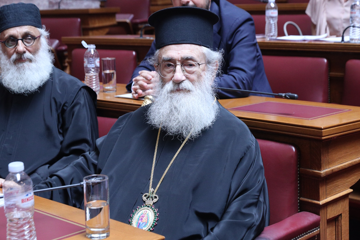 Ο Αρχιεπίσκοπος και ηγούμενος της ιεράς μονής Αγίας Αικατερίνης Όρους Σινά, Δαμιανός
