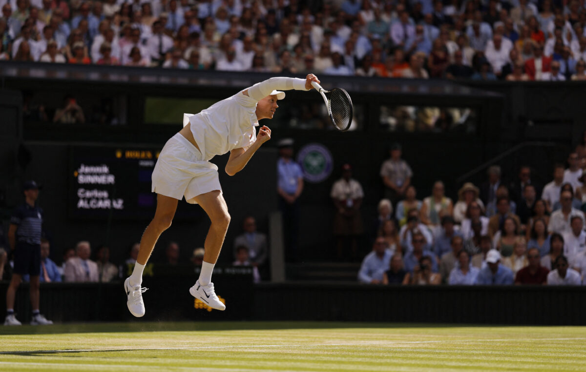 Στιγμή από τον τελικό του Wimbledon