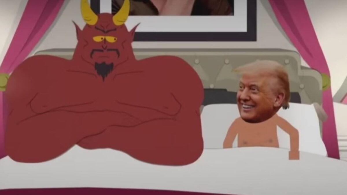 Ο Ντόναλντ Τραμπ στο... κρτεβάτι με τον σατανά