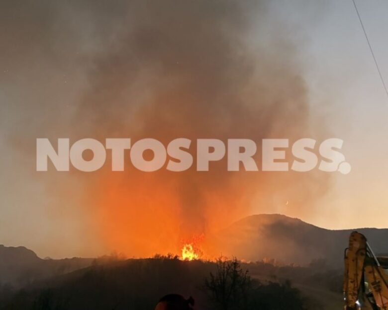 Φωτιά στη Λακωνία στην περιοχή Άγιος Στέφανος – Μήνυμα από το 112 για ετοιμότητα