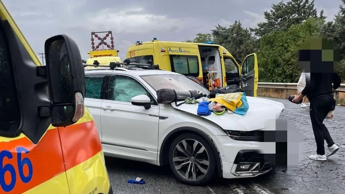 Το σημείο του τροχαίου στη Θεσσαλονίκη
