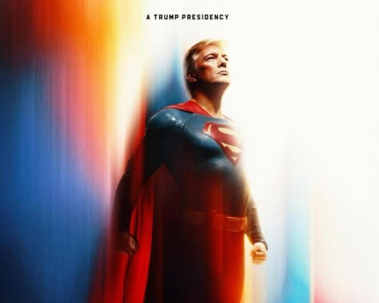 Ο Ντόναλντ Τραμπ ντύθηκε Superman με αφορμή τη σημερινή παγκόσμια πρεμιέρα της νέας ταινίας του Τζέιμς Γκαν