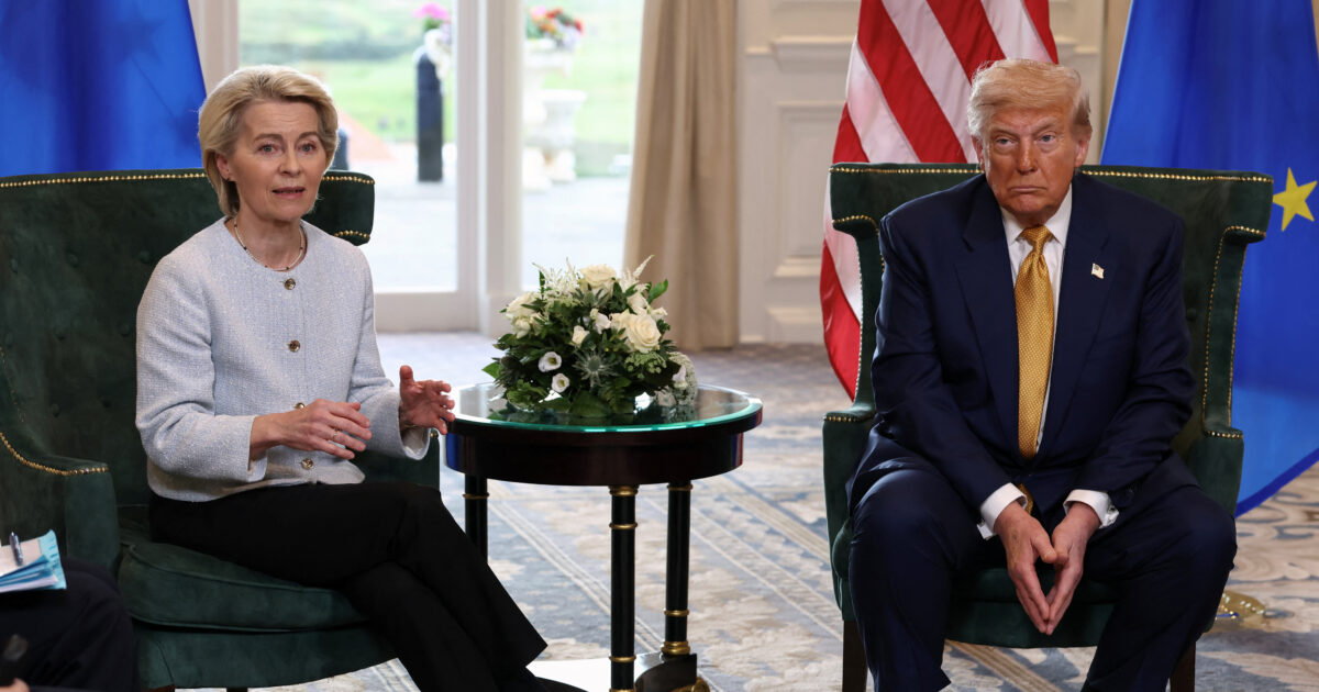 This is the final Trump – von der Layen for duties, energy, investment – all terms