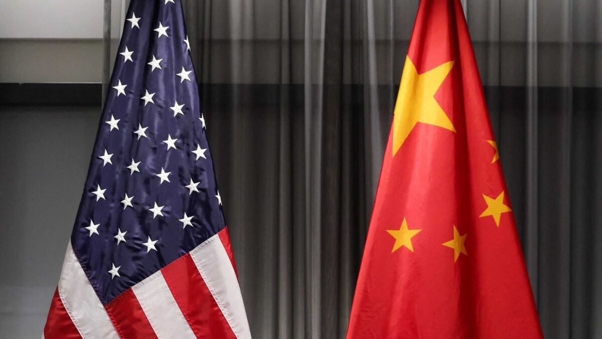 U.S. and China's flags