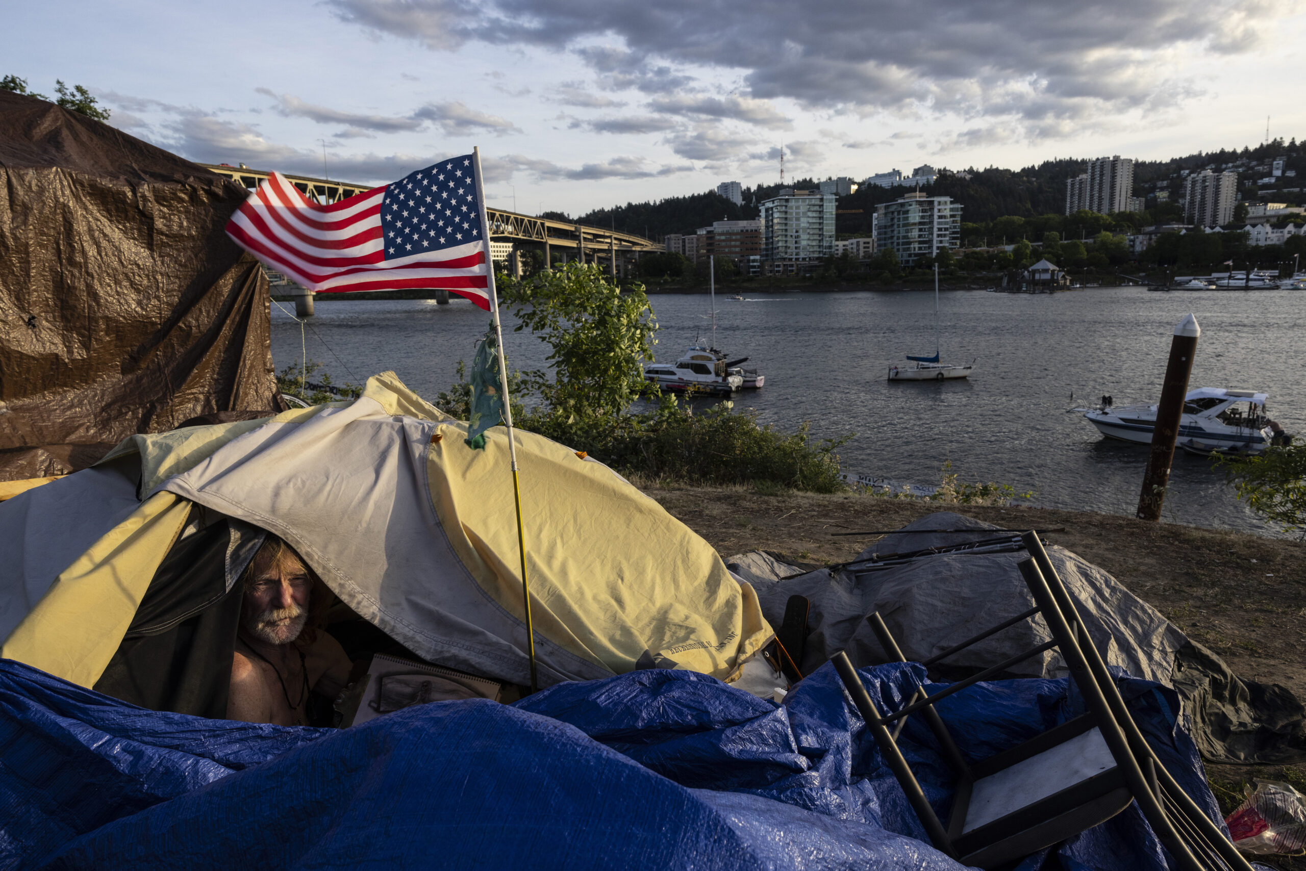 Homeless camp in Portland, Oregon, USA / File Photo / AP Photo / Paula Bronstein