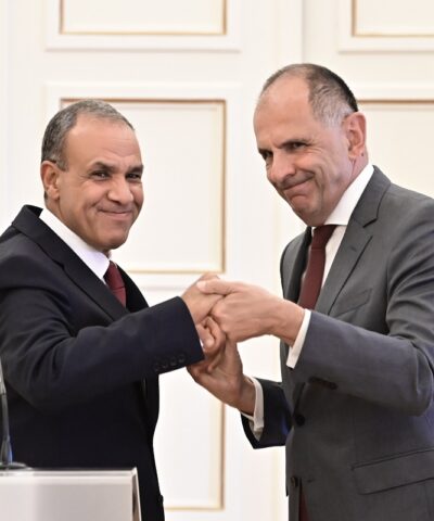 Συνάντηση του υπουργού Εξωτερικών, Γιώργου Γεραπετρίτη, με τον Υπουργό Εξωτερικών της Αιγύπτου Badr Abdelatty, στην Αθήνα, Τετάρτη 6 Αυγούστου 2025. 
(ΜΙΧΑΛΗΣ ΚΑΡΑΓΙΑΝΝΗΣ