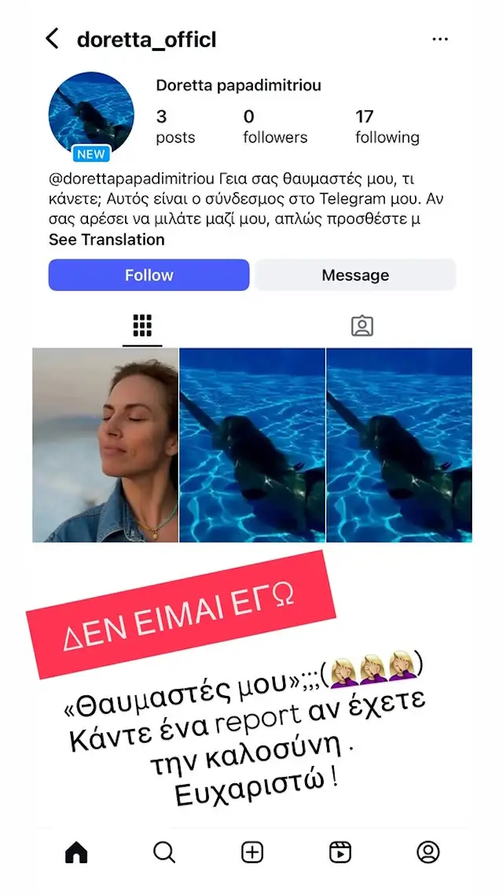 Η ανάρτηση της Ντορέττας Παπαδημητρίου