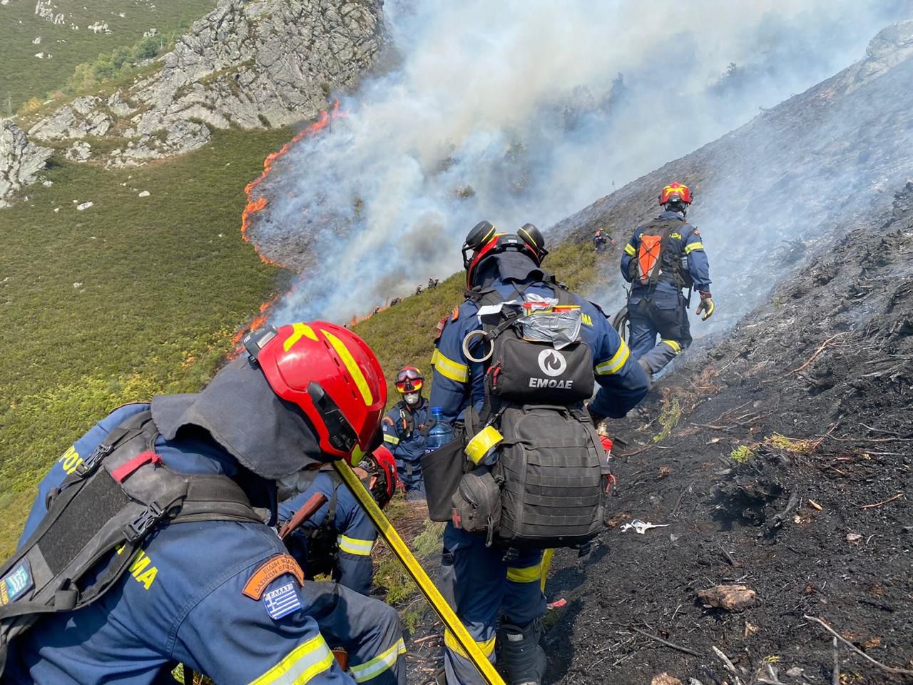 Έλληνες δασοκομάντος στη μάχη με τις πυρκαγιές στην Ισπανία