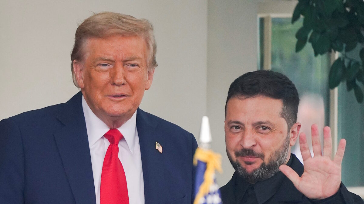 Ο Ντόναλντ Τραμπ υποδέχεται τον Βολοντίμιρ Ζελένσκι