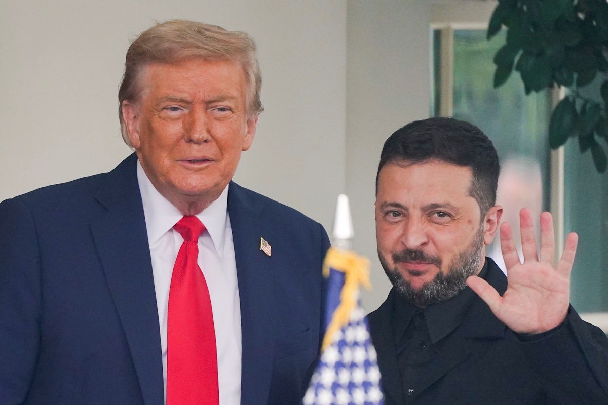 Ο Ντόναλντ Τραμπ υποδέχεται τον Βολοντίμιρ Ζελένσκι