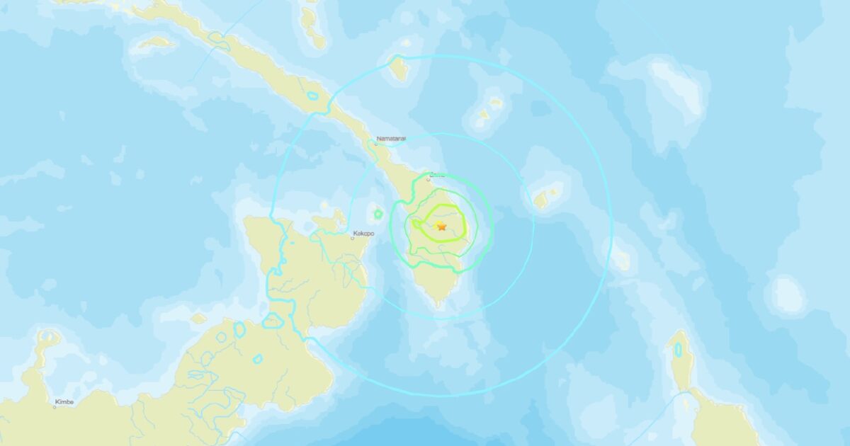 6 Richter earthquake off the offshore Britain, in Papua New Guinea