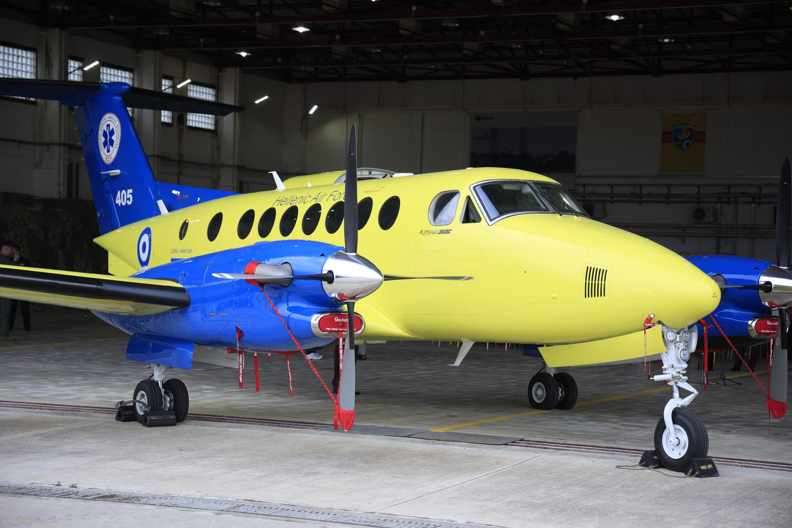 Το αεροσκάφος του ΕΚΑΒ, τύπου Beechcrfaft King Air 360C 