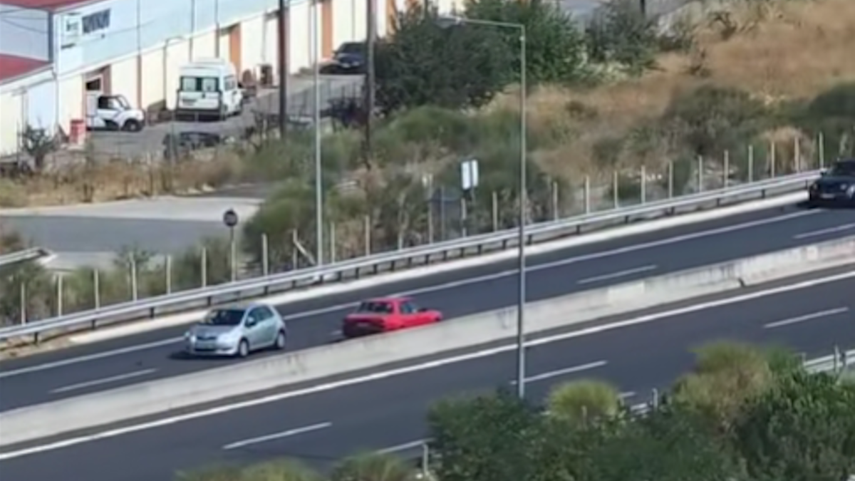 Το αυτοκίνητο που κινούταν ανάποδα στην Εθνική Οδ