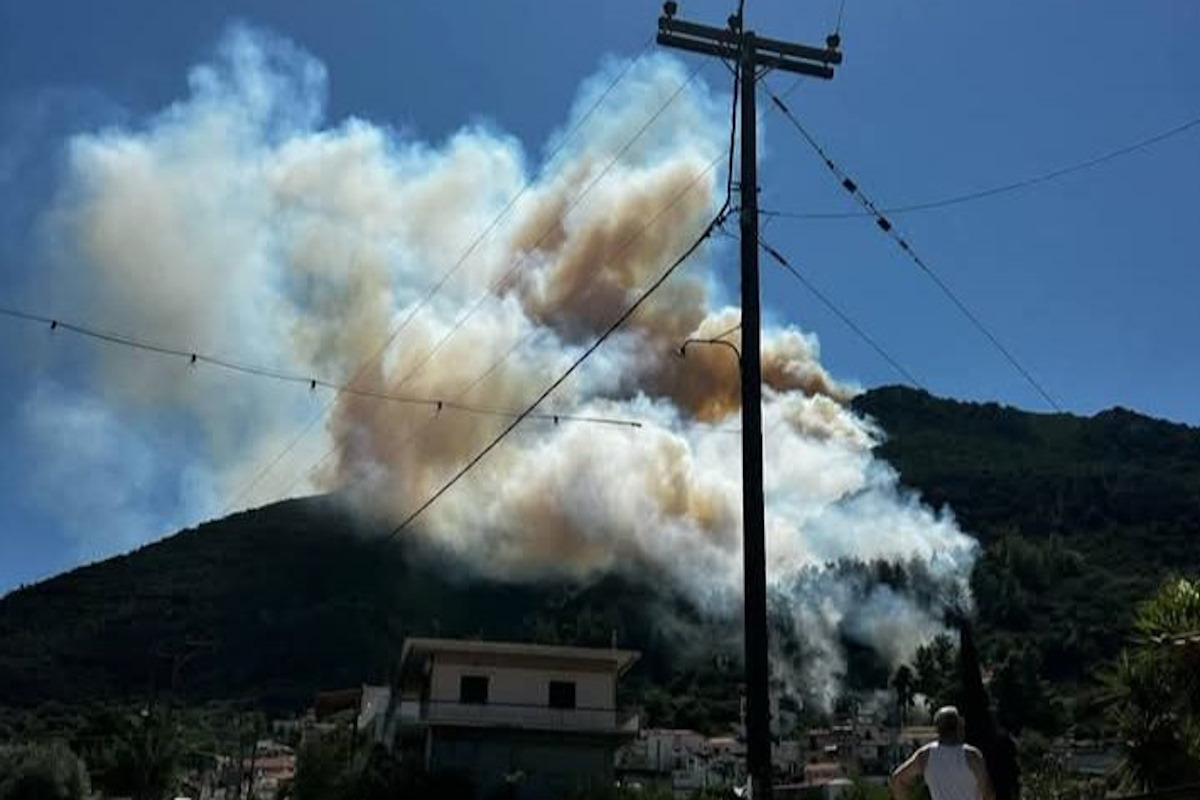 Το σημείο της φωτιάς στο Διαβολογέφυρο Τροιζηνίας