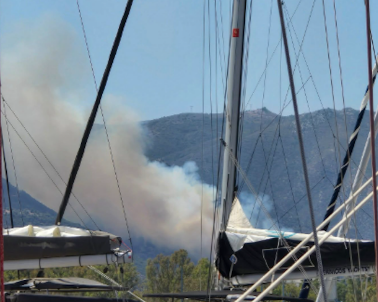 Φωτιά στην Αργολίδα στην περιοχή Διαβολογέφυρο Τροιζηνίας: Επιχειρούν εναέρια μέσα