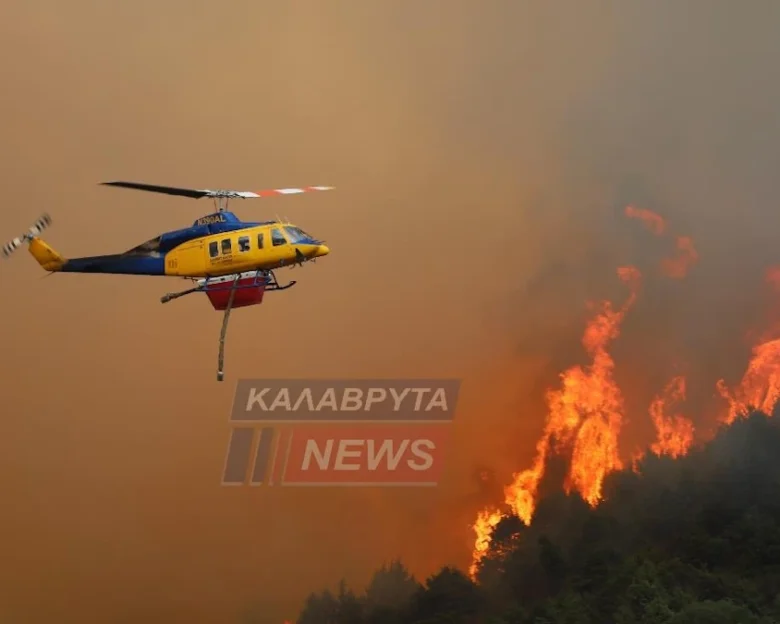 Φωτιά στο Λιβάδι Καλαβρύτων:  Ενισχύθηκαν οι πυροσβεστικές δυνάμεις – Καταγγελίες για εμπρησμό