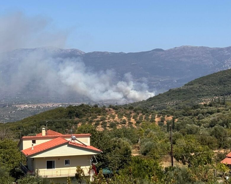 Φωτιά στον Μελιγαλά: Σηκώθηκαν εναέρια – Ήχησε το 112 για απομάκρυνση