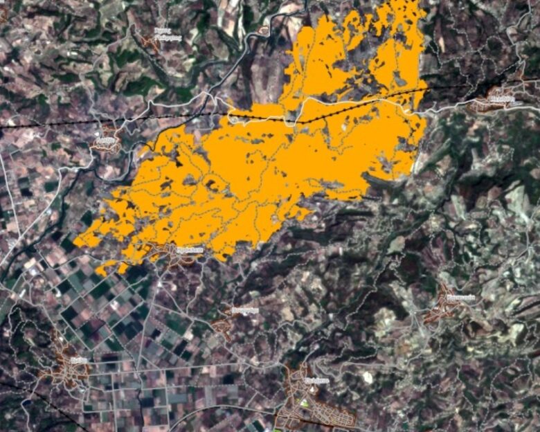 Φωτιά στην Ηλεία: Πάνω από 7.500 καμένα στρέμματα άφησε πίσω της η πυρκαγιά – Η δορυφορική εικόνα του Copernicus