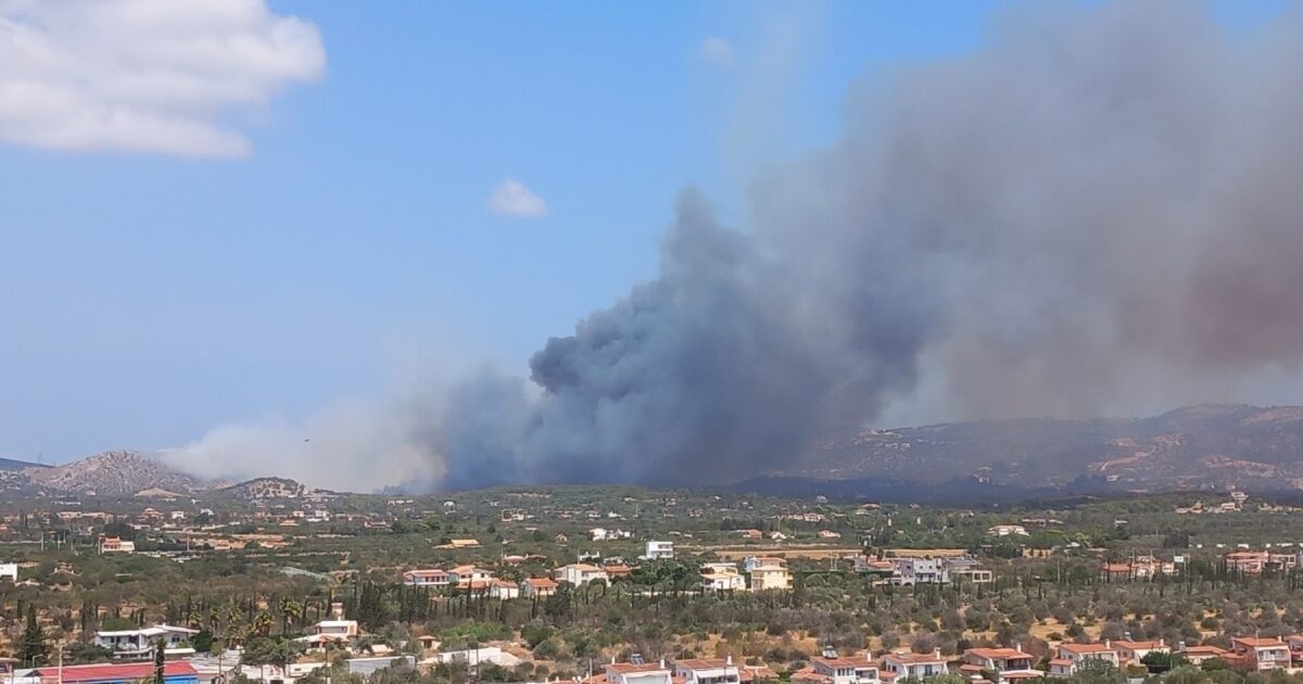 Fire in Keratea: Message from 112 – “If you are in Drosia and Harvalo get away to Anavyssos”