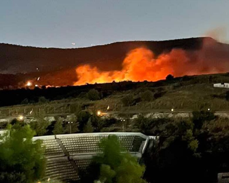 Φωτιά στη Σαλαμίνα στην περιοχή Βρωμοπούσι – Ισχυρές δυνάμεις στο σημείο