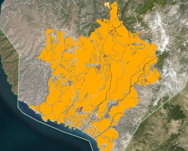 Φωτιά στη Χίο: 70.000 στρέμματα επηρεάστηκαν – Σπαρακτική η δορυφορική φωτογραφία του Copernicus