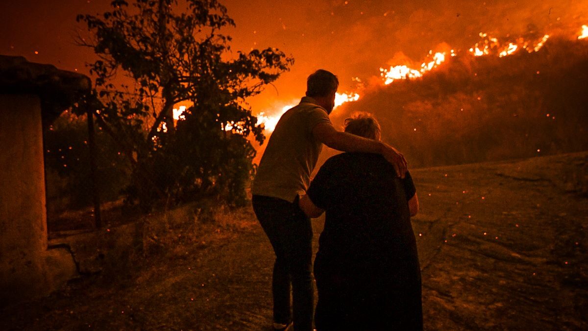 Φωτιά στην περιοχή Χελιδόνι στην Αρχαία Ολυμπία