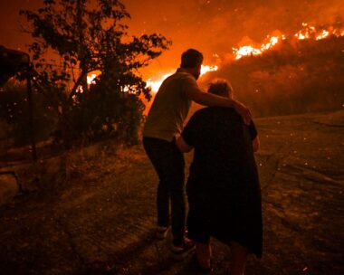 Φωτιά στην περιοχή Χελιδόνι στην Αρχαία Ολυμπία